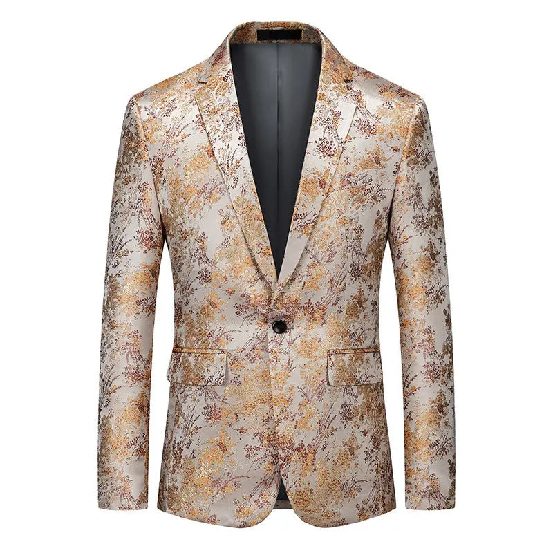 Men's African National Style Simple Printed Suit Jacket  Pre2brand Color-6XL