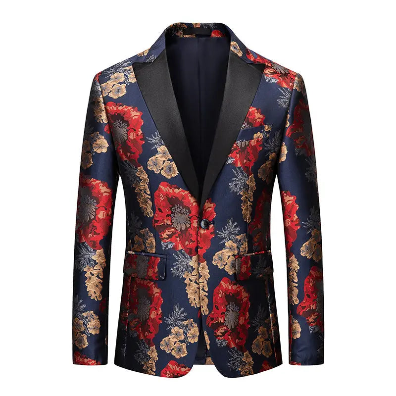 Men's African National Style Simple Printed Suit Jacket  Pre2brand Style002-6XL