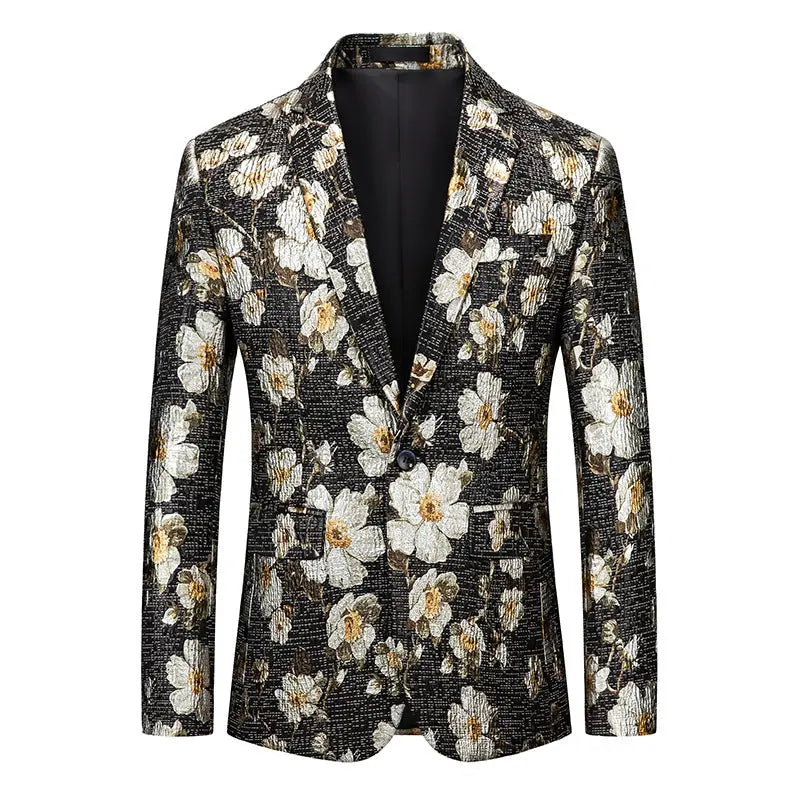 Men's African National Style Simple Printed Suit Jacket  Pre2brand Style004-6XL