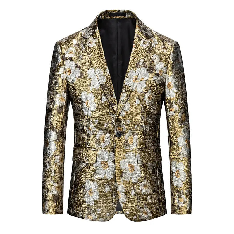 Men's African National Style Simple Printed Suit Jacket  Pre2brand Style005-6XL