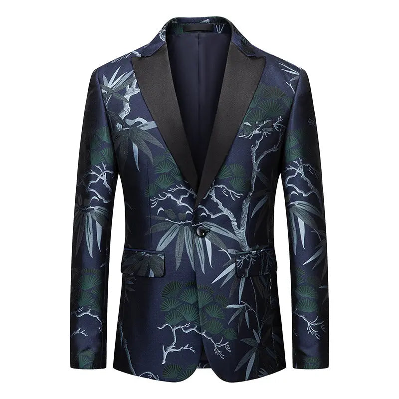 Men's African National Style Simple Printed Suit Jacket  Pre2brand Style010-6XL