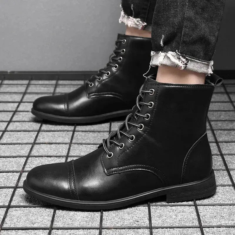 Men's Boots Plush Warm Men's Leather Boot Italian Style Men's Chelsea Boots Outdoor Boot Man Ankle Boots Shoes for Men  Pre2brand