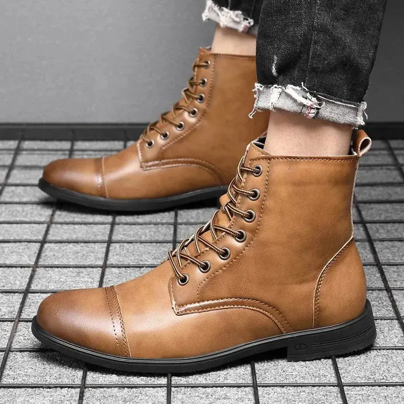 Men's Boots Plush Warm Men's Leather Boot Italian Style Men's Chelsea Boots Outdoor Boot Man Ankle Boots Shoes for Men  Pre2brand