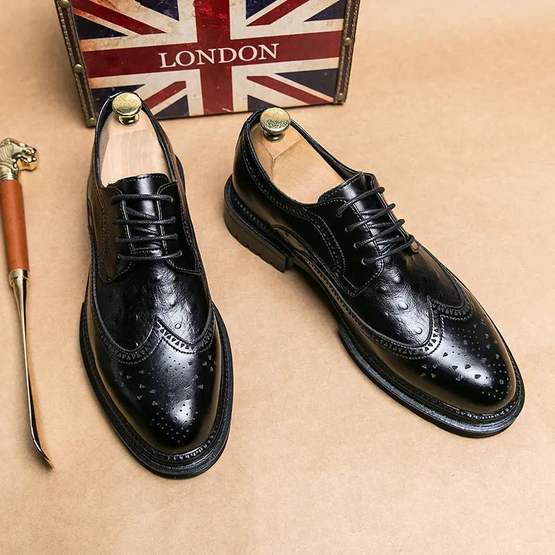 Men's Business Formal Leather Shoes British Style - Pre2brand