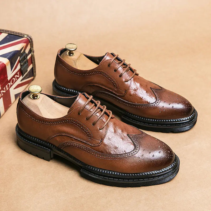 Men's Business Formal Leather Shoes British Style - Pre2brand
