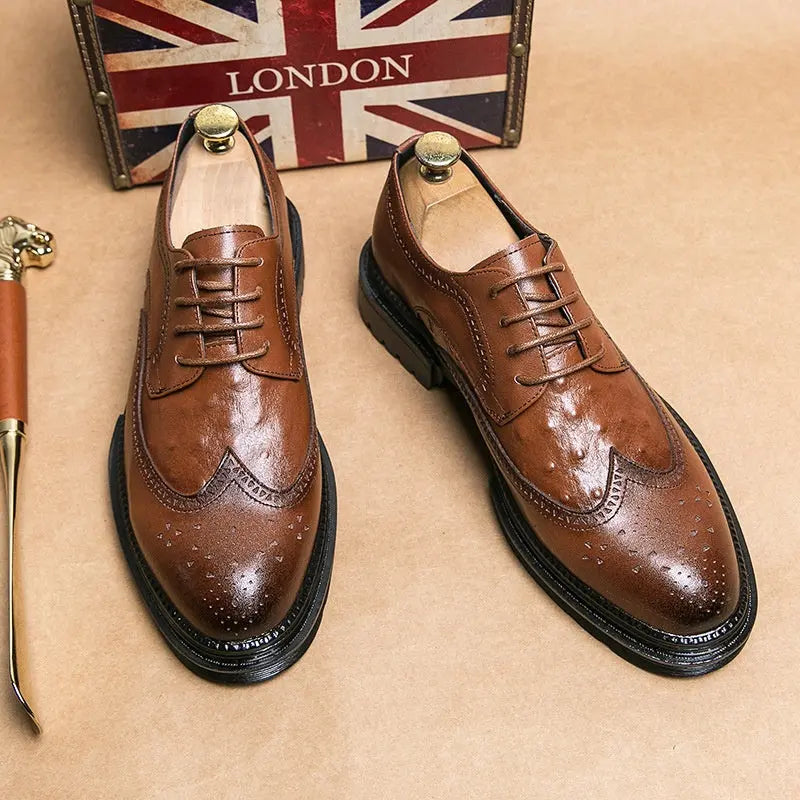Men's Business Formal Leather Shoes British Style - Pre2brand