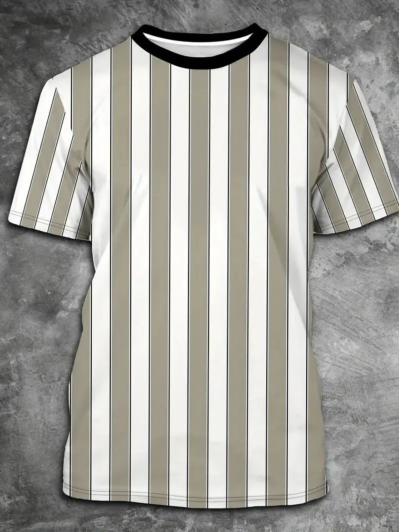 Men's Carnival Fashion Striped T-shirt  Pre2brand CsAPOs125-XXL