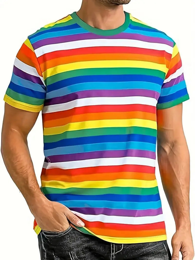Men's Carnival Fashion Striped T-shirt  Pre2brand CsAPOs129-XXL