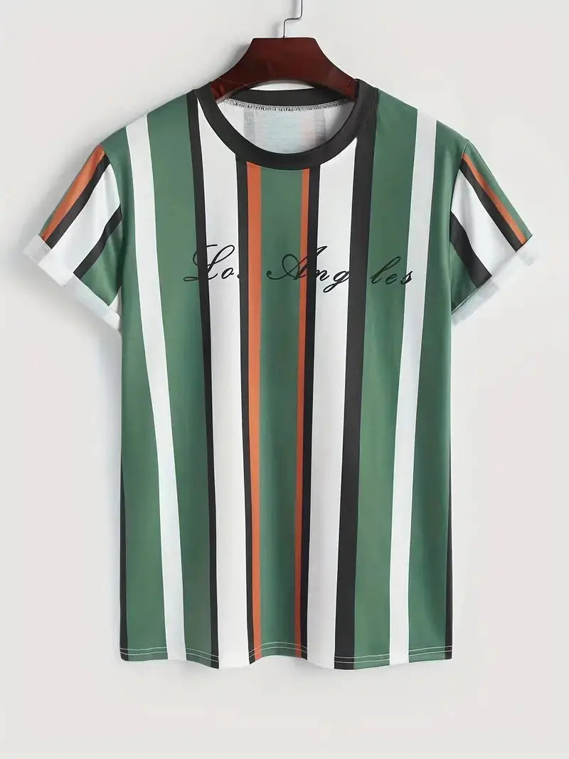 Men's Carnival Fashion Striped T-shirt  Pre2brand CsAPOs132-XXL