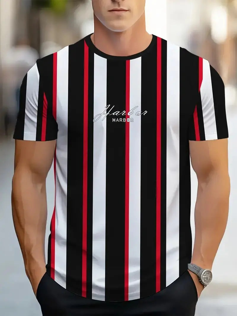 Men's Carnival Fashion Striped T-shirt  Pre2brand CsAPOs136-XXL