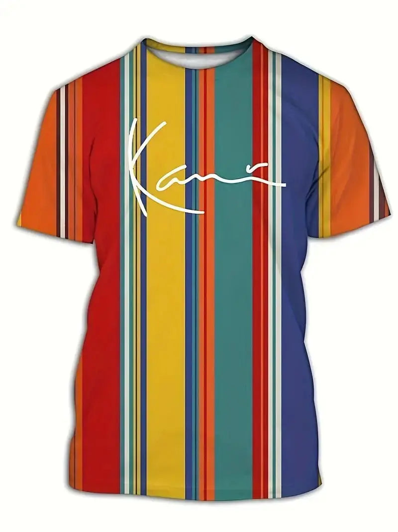 Men's Carnival Fashion Striped T-shirt  Pre2brand CsAPOs137-XXL
