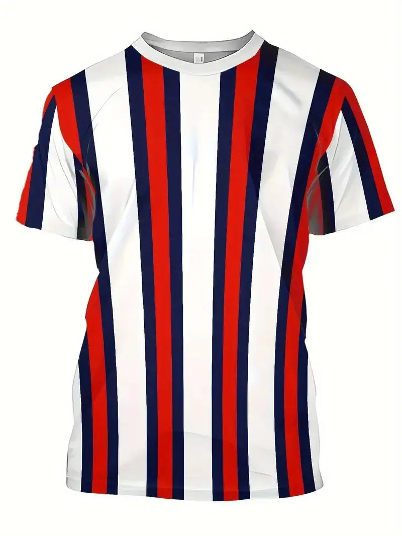 Men's Carnival Fashion Striped T-shirt  Pre2brand CsAPOs140-XXL