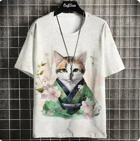 Men's Casual Summer Fashion Printed Japanese Short Sleeve  Pre2brand TY7843-6XL