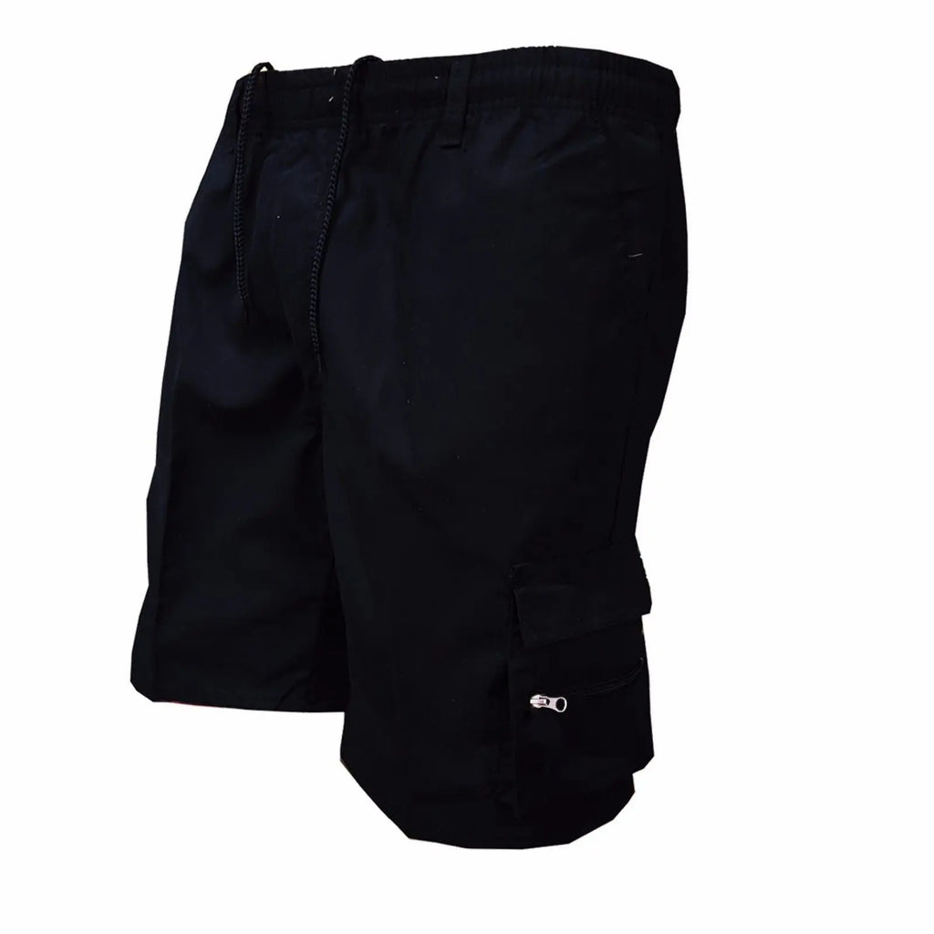 Men's Casual Working Pants Shorts Loose Summer Outdoor Workout Pants  Pre2brand Black-XXXL