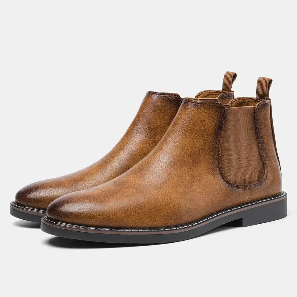 Men's Chelsea Boots British Casual Men's Leather Shoes Men's Motorcycle Boots Men Boots  Pre2brand 4-45