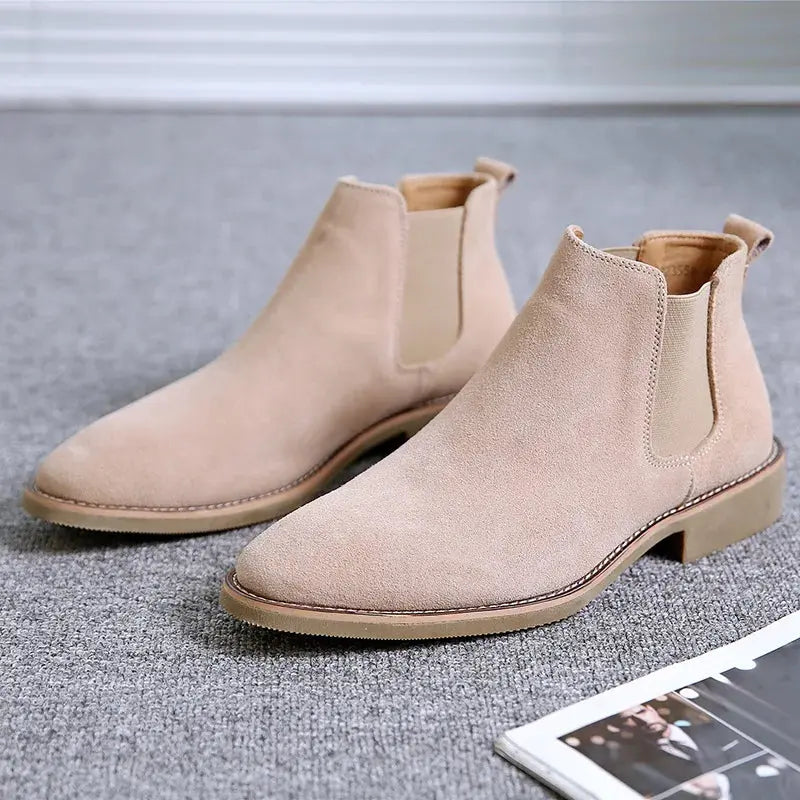 Men's Chelsea Boots British Casual Men's Leather Shoes Men's Motorcycle Boots Men Boots  Pre2brand 10-45