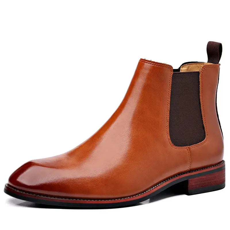 Men's Classic Retro Chelsea Boots Mens Fashion Leather Ankle Boots Men British Style Short Boots High-top Casual Shoes - Pre2brand