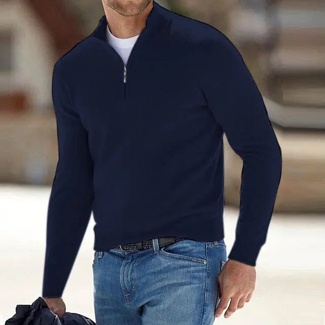 Men's Coat Sweater Thickened Pullover Half Turtleneck  Pre2brand