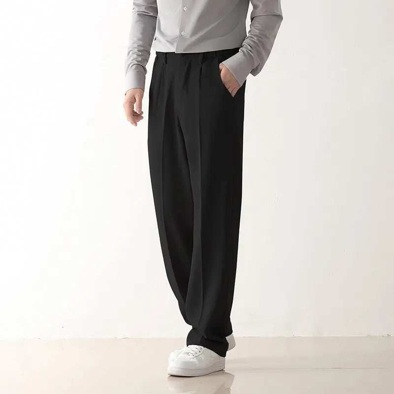 Men's Fashion And Comfort High-grade Loose Formal Trousers  Pre2brand Black-Spring-And-Autumn-3XL
