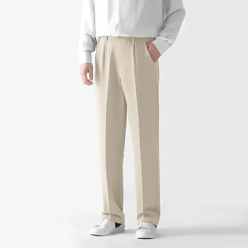 Men's Fashion And Comfort High-grade Loose Formal Trousers  Pre2brand Apricot-Spring-And-Summer-3XL