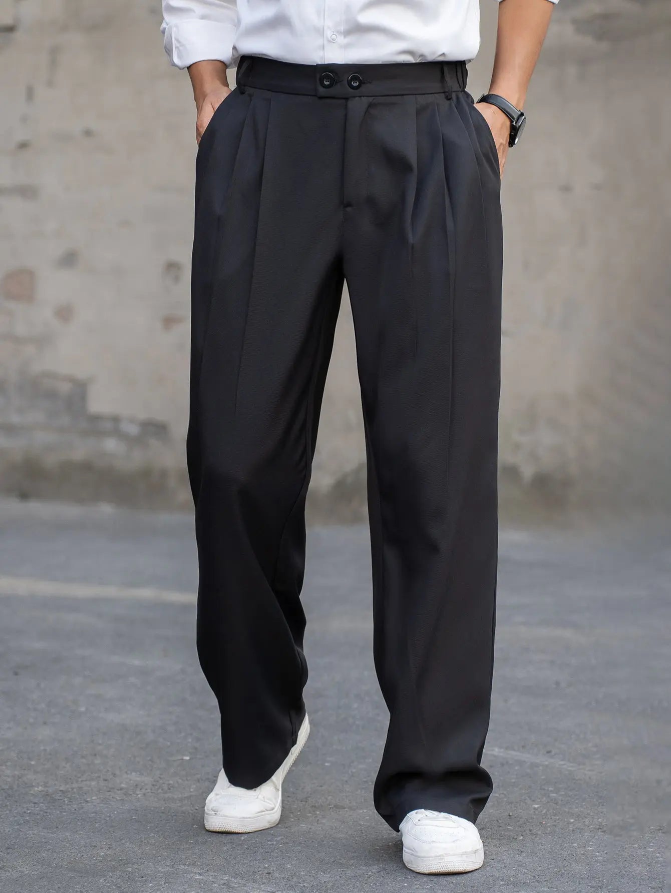 Men's Fashion Loose Drooping Casual Pants  Pre2brand Black-XXL