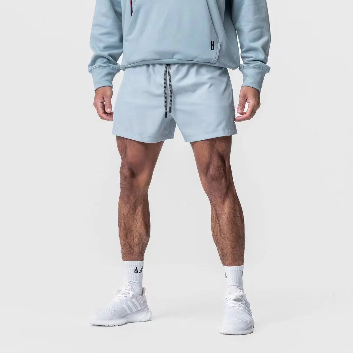 Men's Fashionable Solid Color All-matching Casual Pants  Pre2brand Light-Blue-XXXL