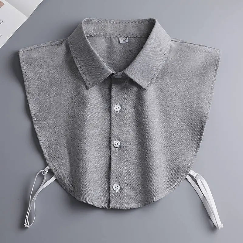 Men's Formal Shirt Matching Decorative Collar  Pre2brand Gray