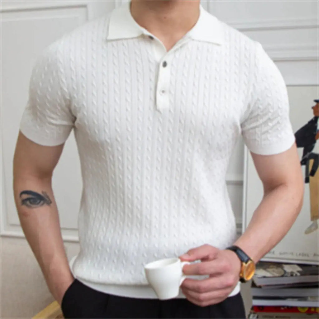 Men's Four-way Stretch Polo Shirt  Pre2brand White-XL