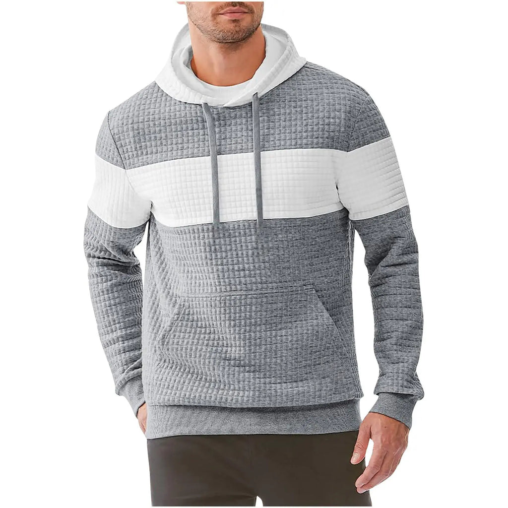 Men's Hooded Long-sleeved Sweater Drawstring  Pre2brand