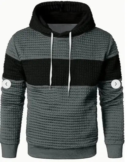 Men's Hooded Long-sleeved Sweater Drawstring  Pre2brand