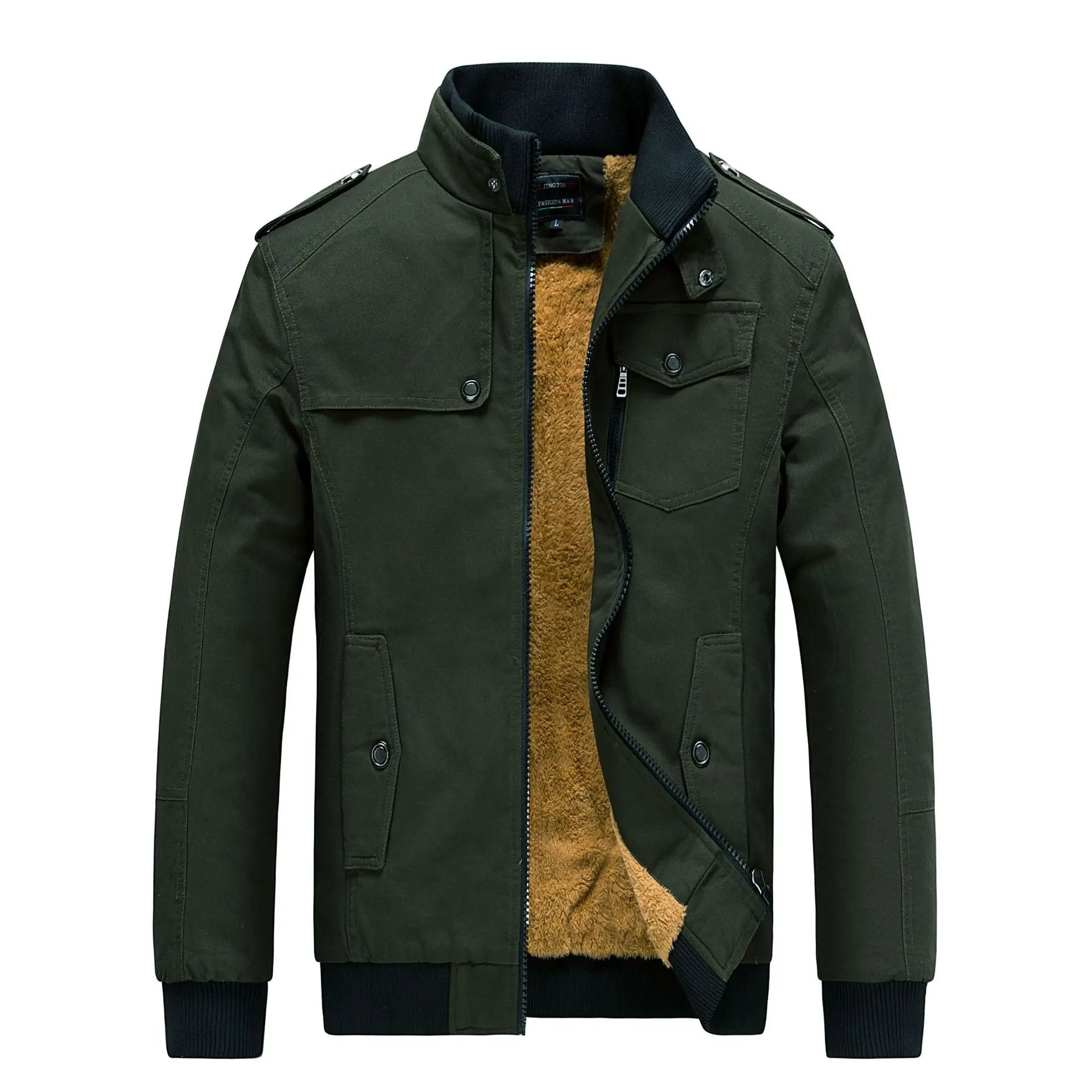 Men's Jacket Fleece-lined Thickened Slim Fit Coat  Pre2brand