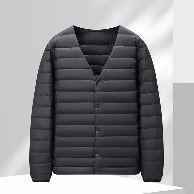 Men's Lightweight Down Jacket Two-piece Wear Classic Fashion  Pre2brand Black-3XL