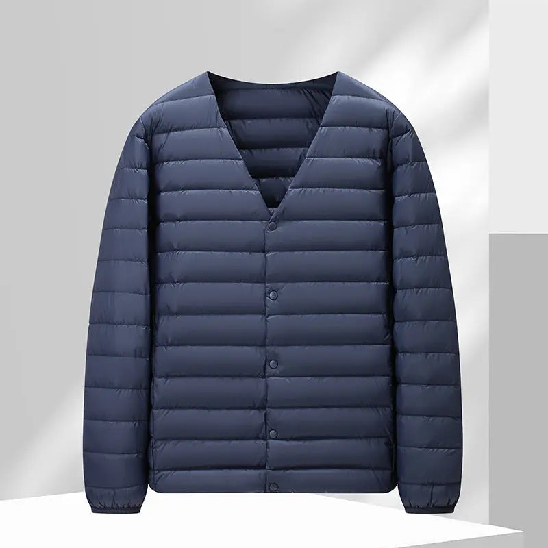 Men's Lightweight Down Jacket Two-piece Wear Classic Fashion  Pre2brand Navy-Blue-3XL