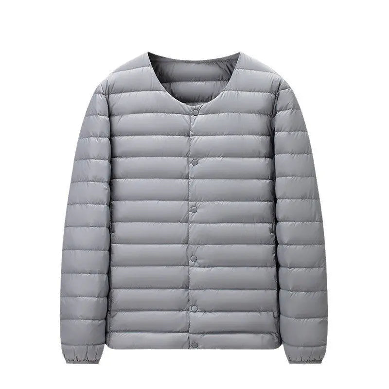 Men's Lightweight Down Jacket Two-piece Wear Classic Fashion  Pre2brand Round-Neck-3XL