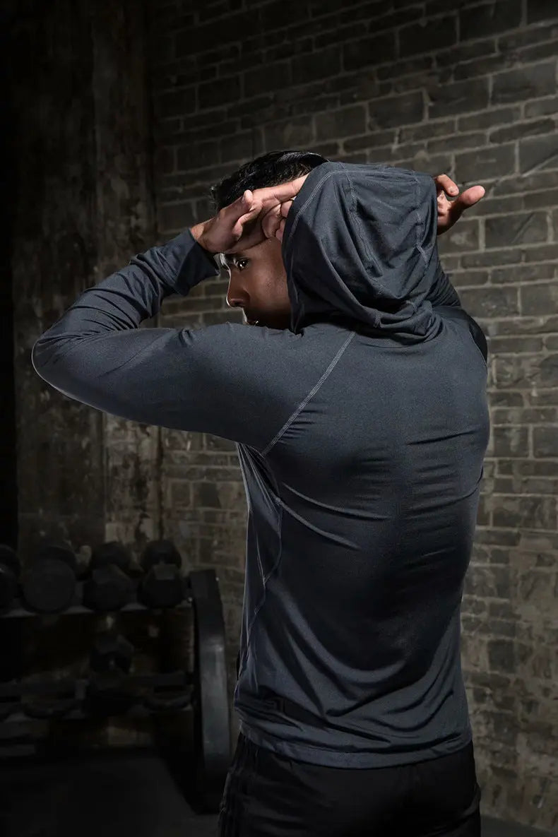 Men's Long-sleeved Stretch Tight Fitness Training Suit - Pre2brand
