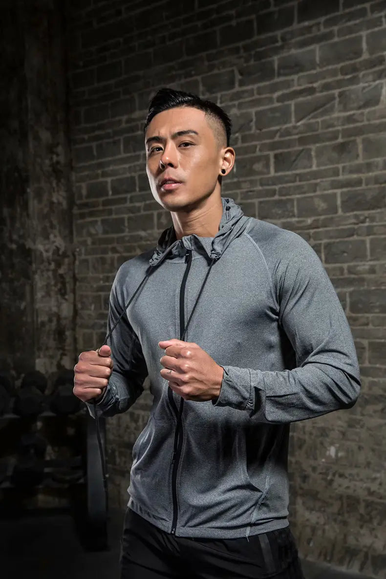Men's Long-sleeved Stretch Tight Fitness Training Suit - Pre2brand