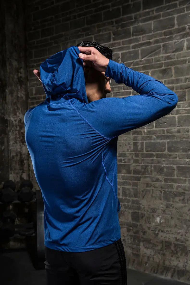 Men's Long-sleeved Stretch Tight Fitness Training Suit - Pre2brand