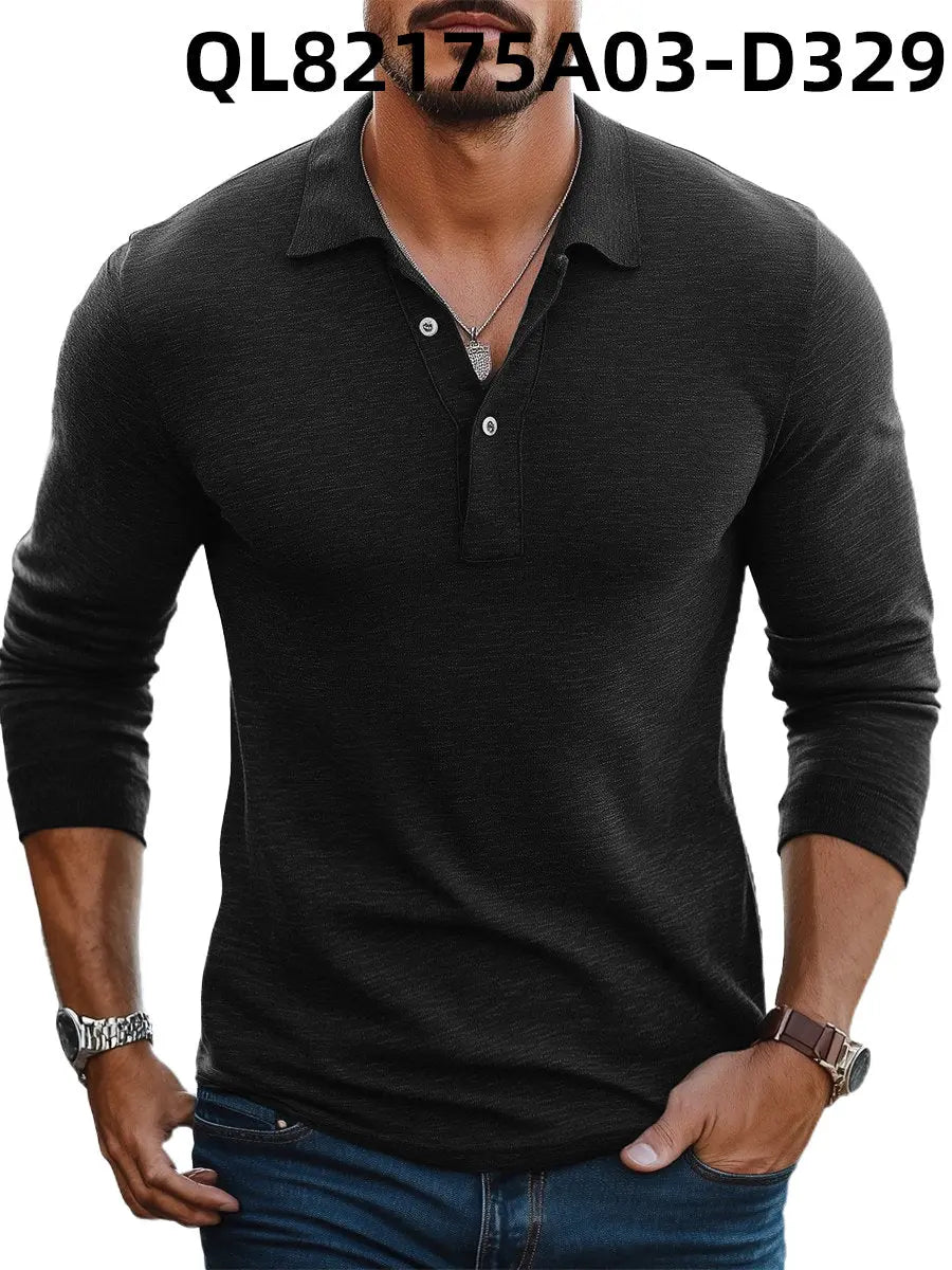 Men's Loose Trendy Short Sleeve Lapel Shirt  Pre2brand 9-Models-D329-Black-Line-5XL