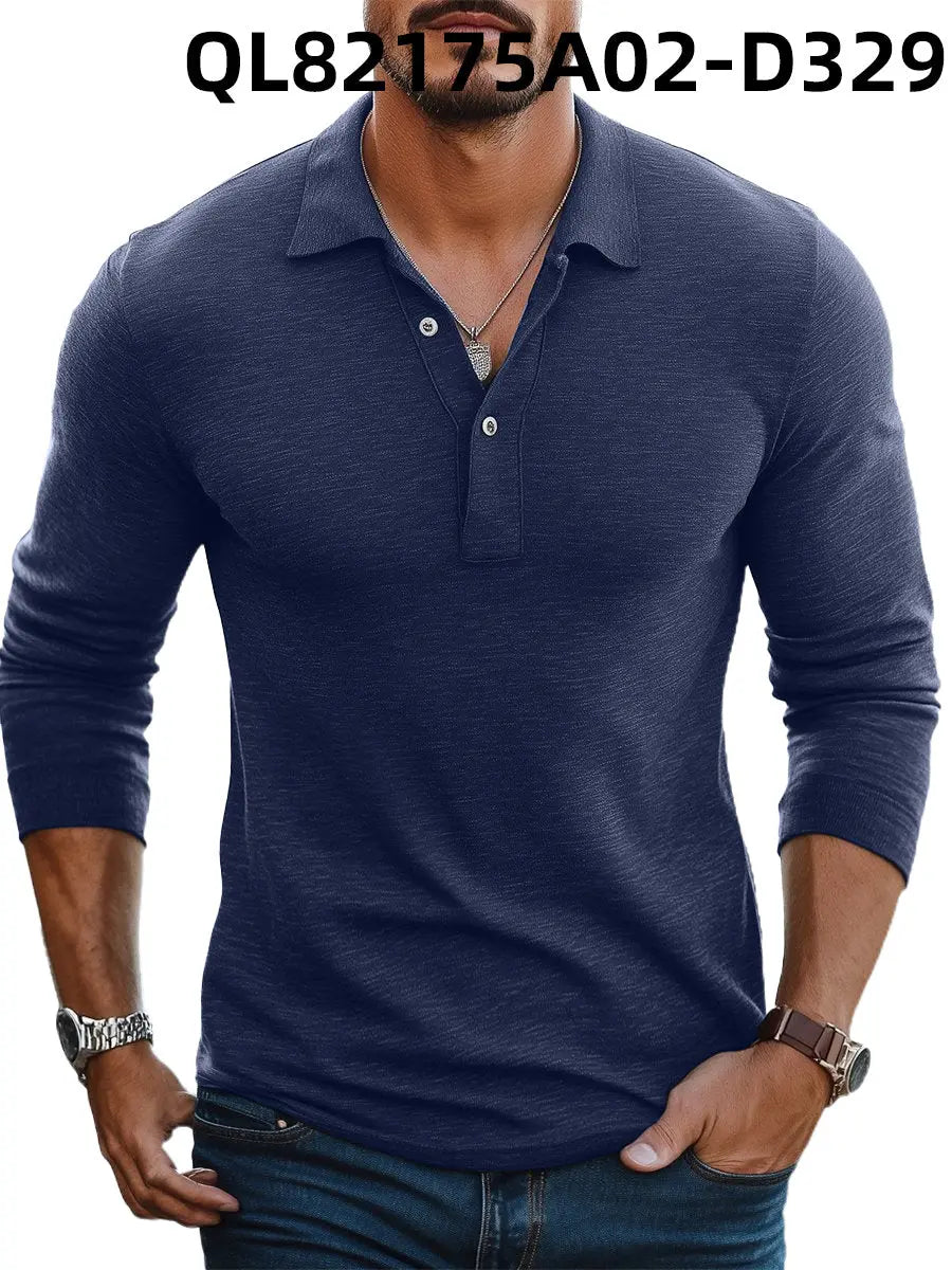 Men's Loose Trendy Short Sleeve Lapel Shirt  Pre2brand 10-Models-D329-White-Line-5XL
