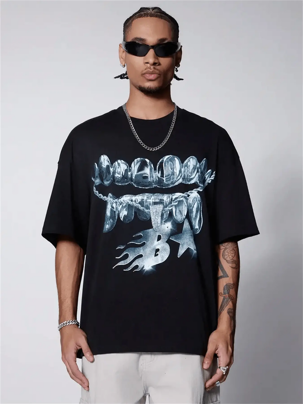 Men's Patterned Printed T-shirt, Summer Casual Short Sleeved T-shirt - Pre2brand