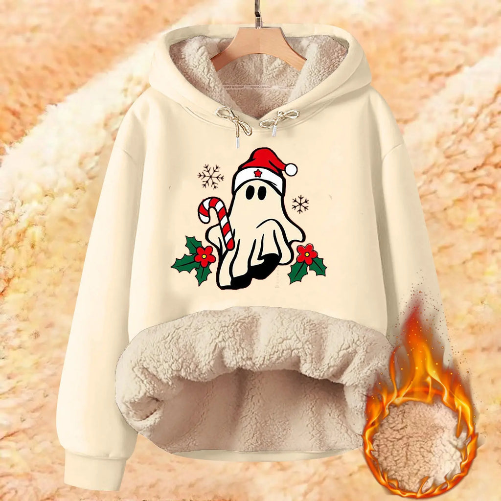 Men's Plus Size Loose Thermal Hooded Sweatshirt  Pre2brand Apricot-5XL