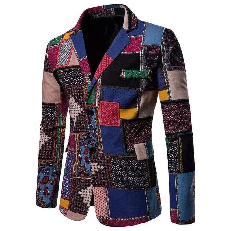 Men's Printed Casual Suit Jacket  Pre2brand XZSYTE119-4XL