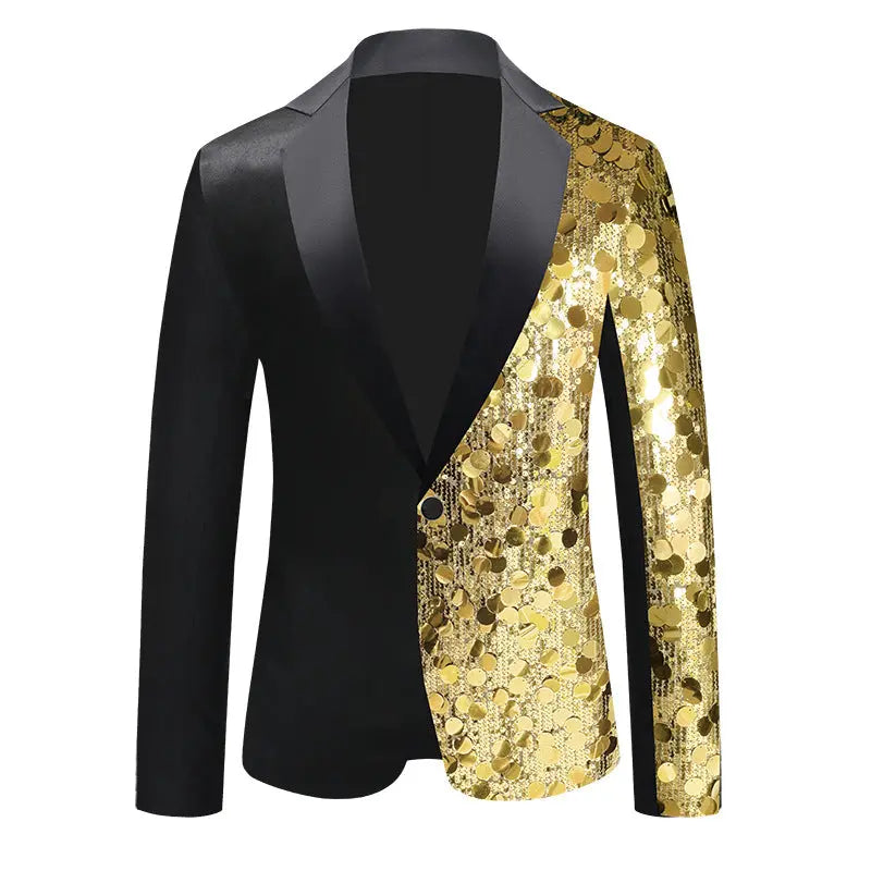 Men's Sequined Suit Jacket Dance Dress  Pre2brand Golden-Wilhelmy-US-50