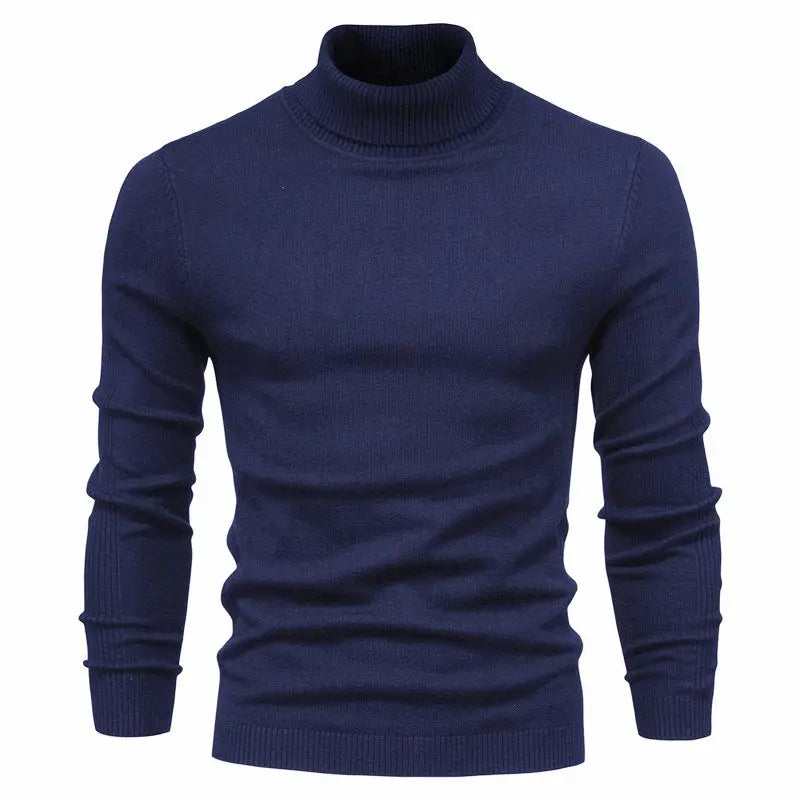 Men's Solid Color Pullover Sweater  Pre2brand Navy-blue-XXXL