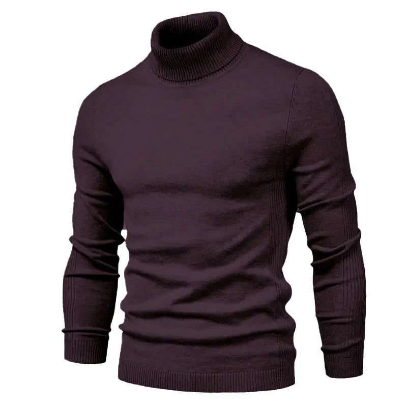Men's Solid Color Pullover Sweater  Pre2brand Black-red-XXXL