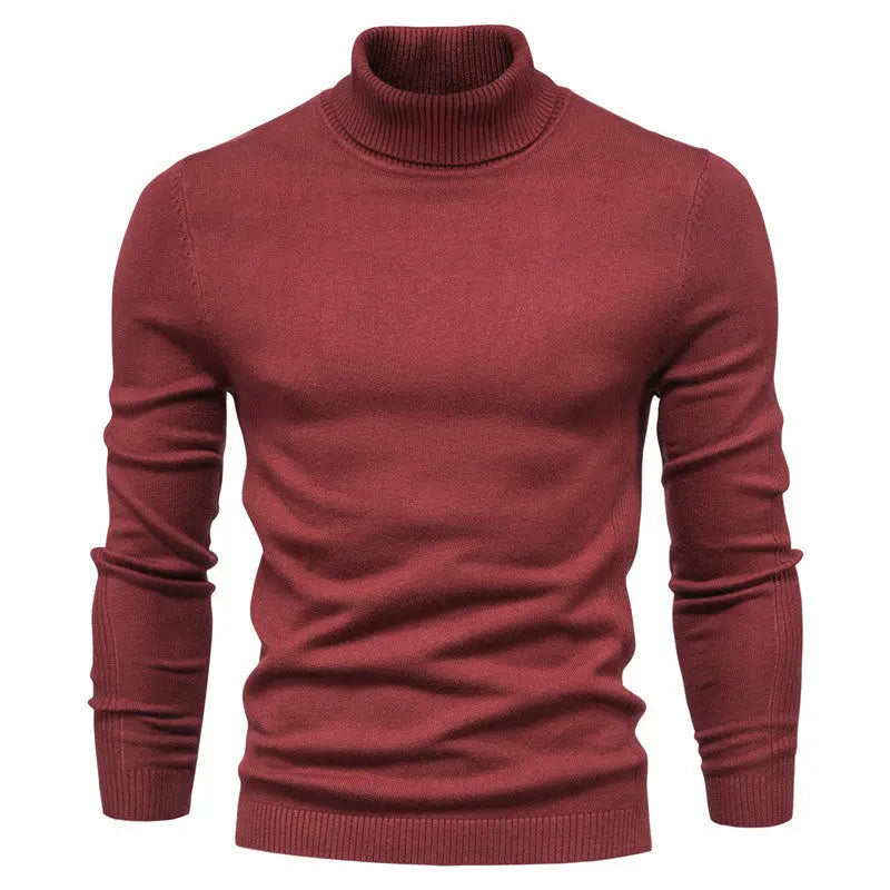 Men's Solid Color Pullover Sweater  Pre2brand Wine-red-XXXL