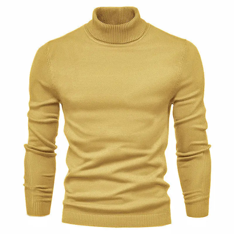 Men's Solid Color Pullover Sweater  Pre2brand Grain-yellow-XXXL