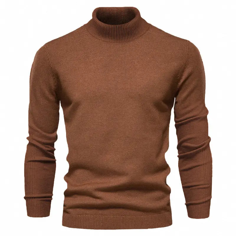 Men's Solid Color Pullover Sweater  Pre2brand Flower-coffee-XXXL