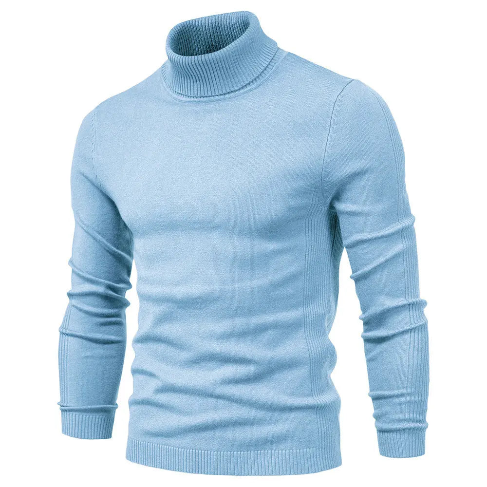 Men's Solid Color Pullover Sweater  Pre2brand Light-blue-XXXL