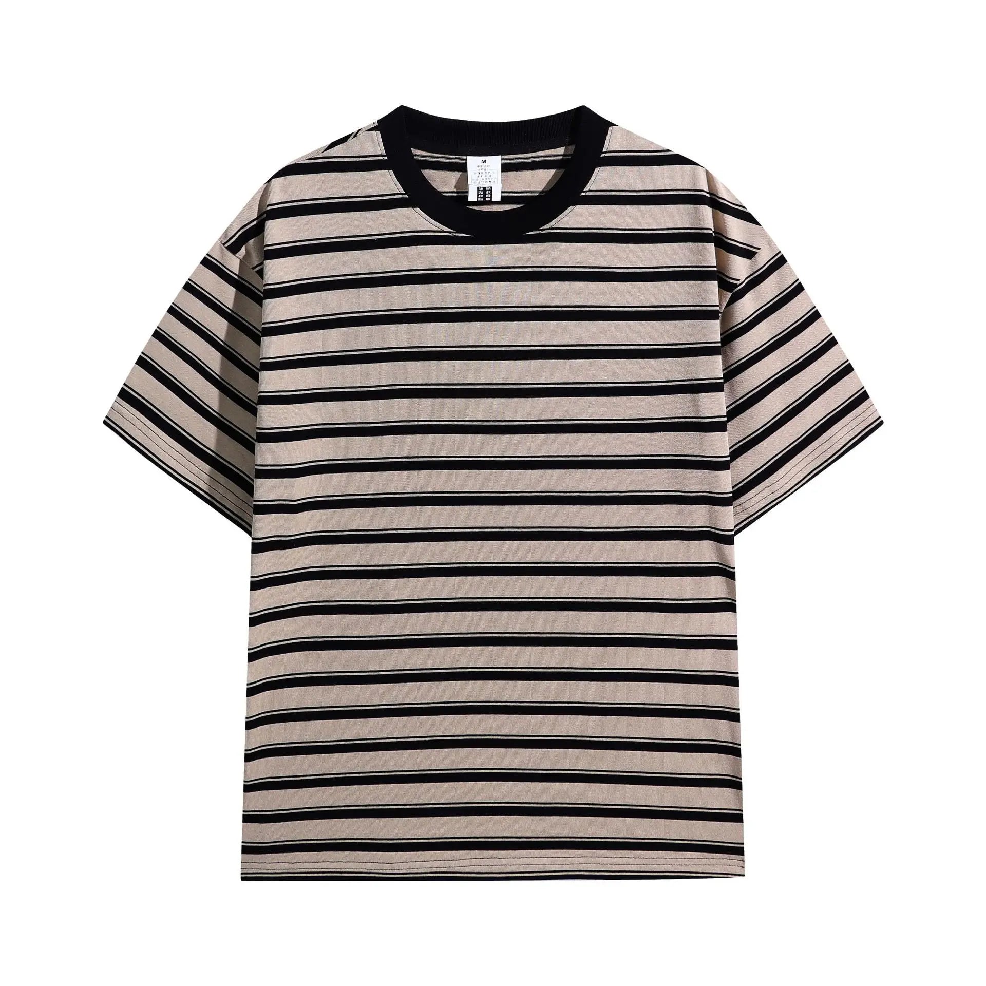 Men's Summer Young Casual Loose Half Sleeve  Pre2brand Pine-Apricotblack-3XL